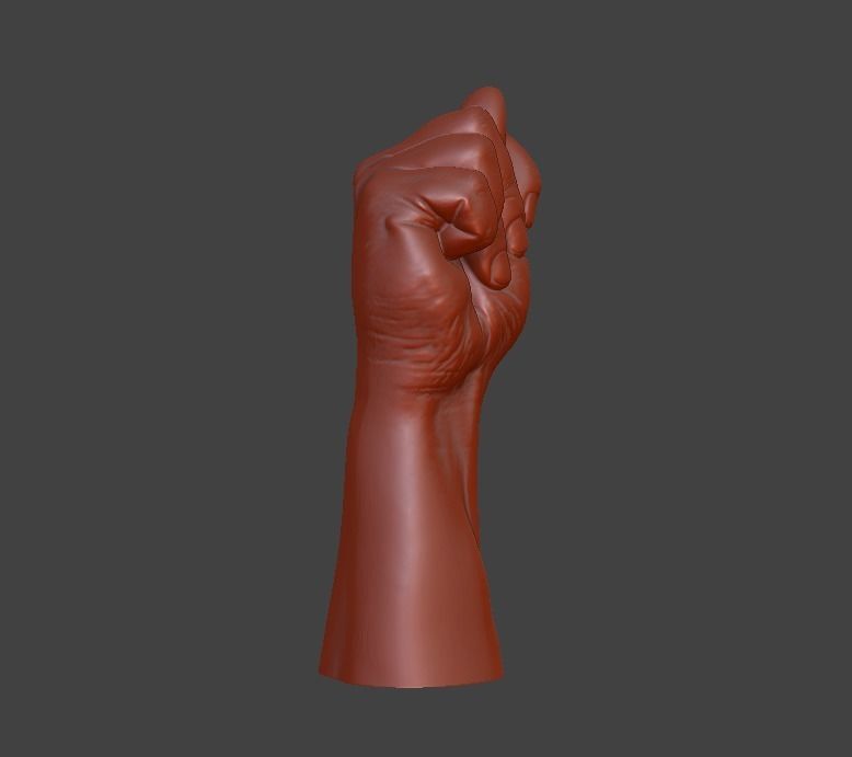 hand fig sign  3D print model_30