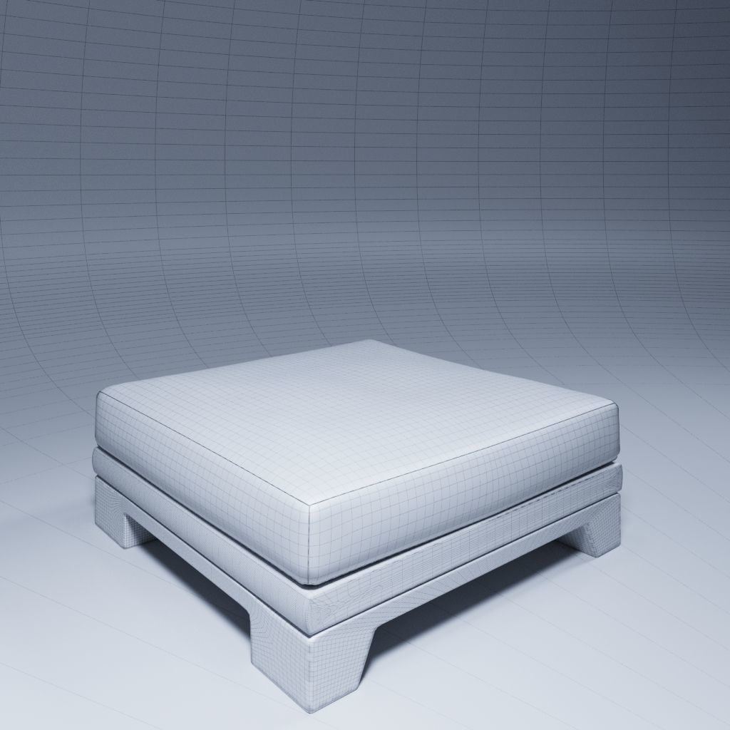 Patt Sofa Ottomano by Charles Tassin - Pierre Frey 3D model_4