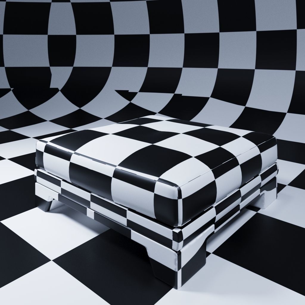 Patt Sofa Ottomano by Charles Tassin - Pierre Frey 3D model_8