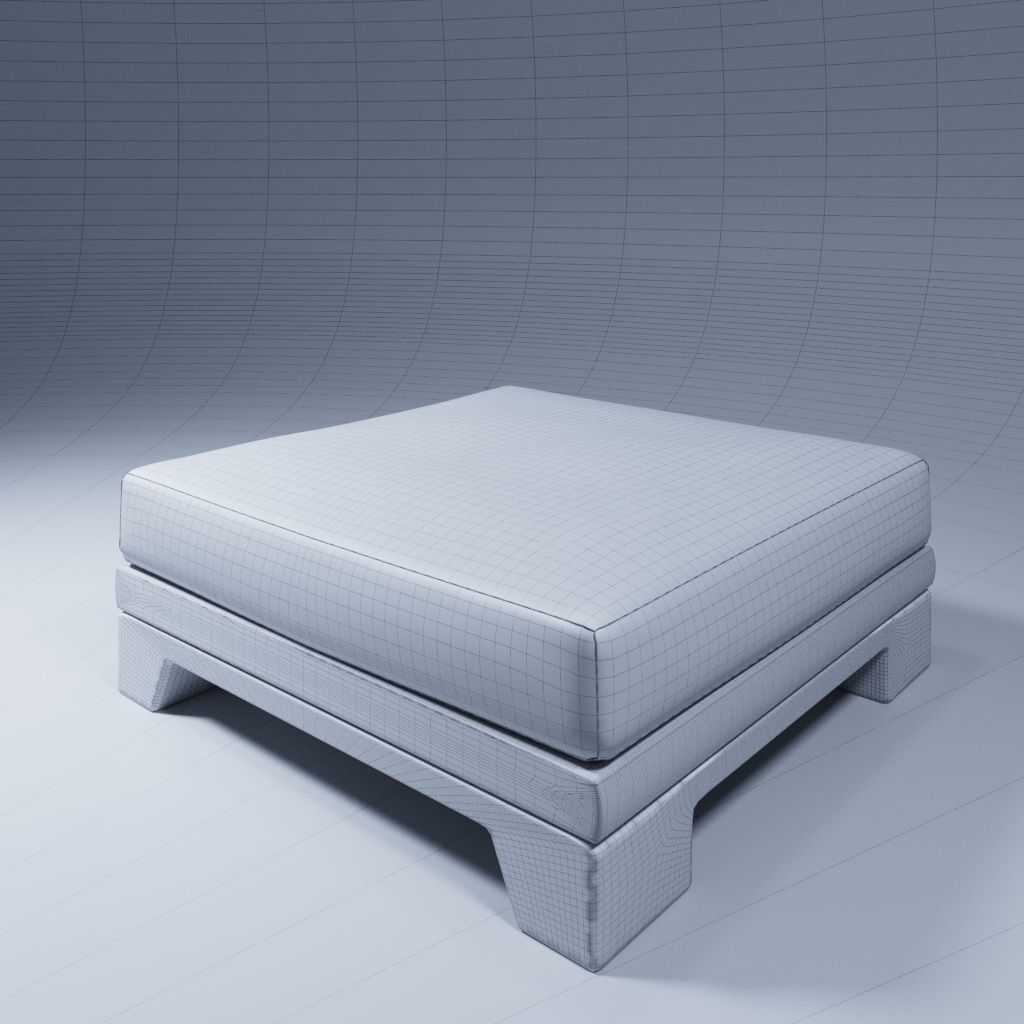 Patt Sofa Ottomano by Charles Tassin - Pierre Frey 3D model_7