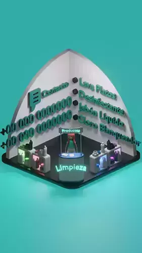 Model Store - Modelo de tienda Low-poly 3D model