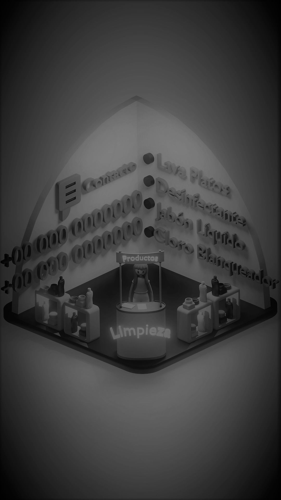 Model Store - Modelo de tienda Low-poly 3D model_6