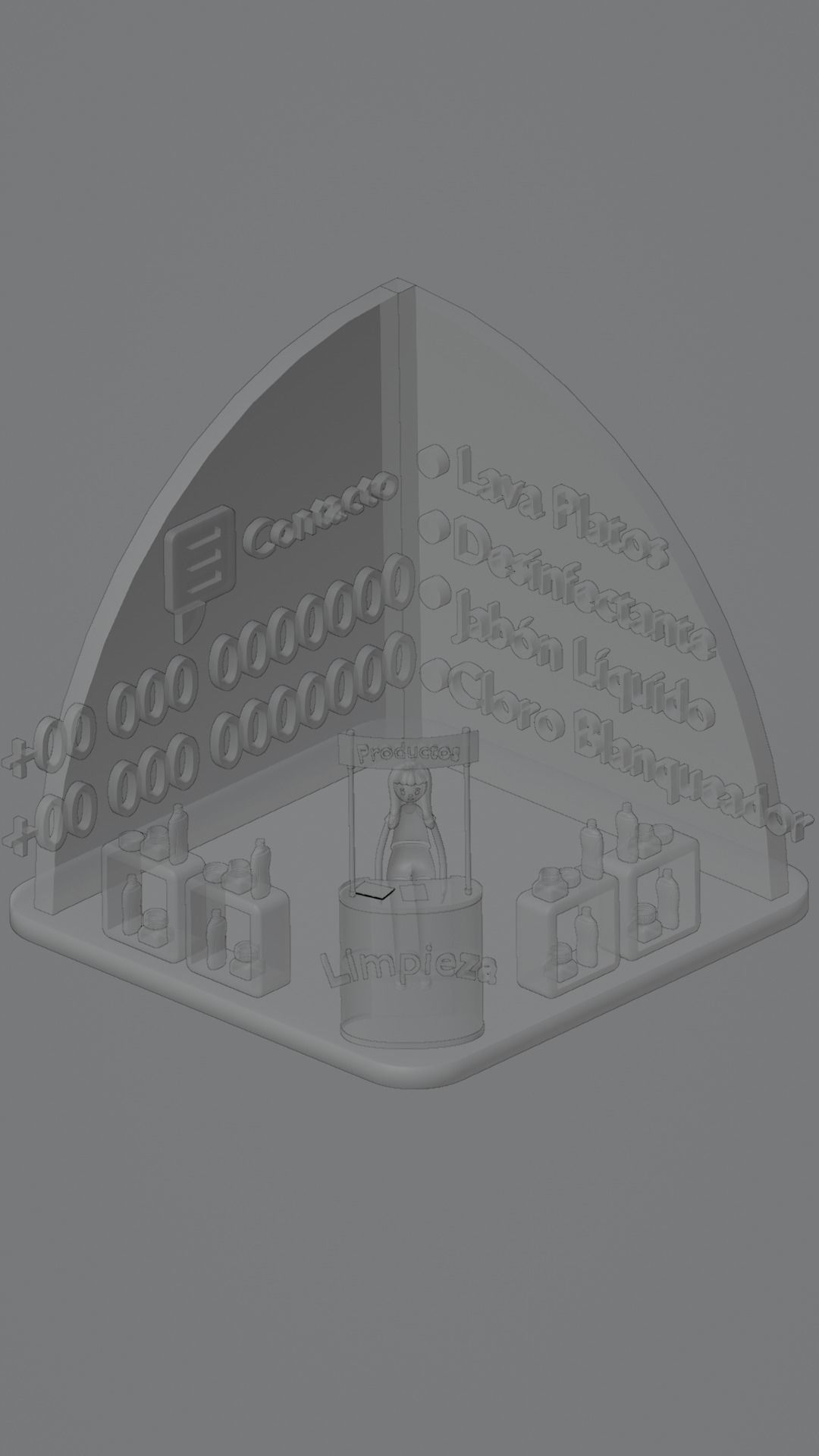 Model Store - Modelo de tienda Low-poly 3D model_1