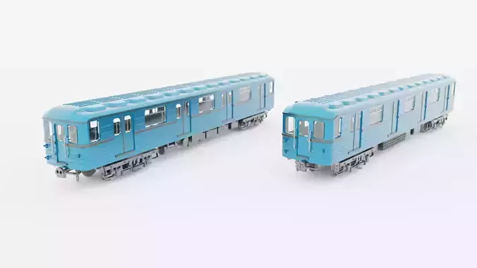 Metrovagonmash 81-714 wagon of the Budapest Metro in scale TT 3D print model