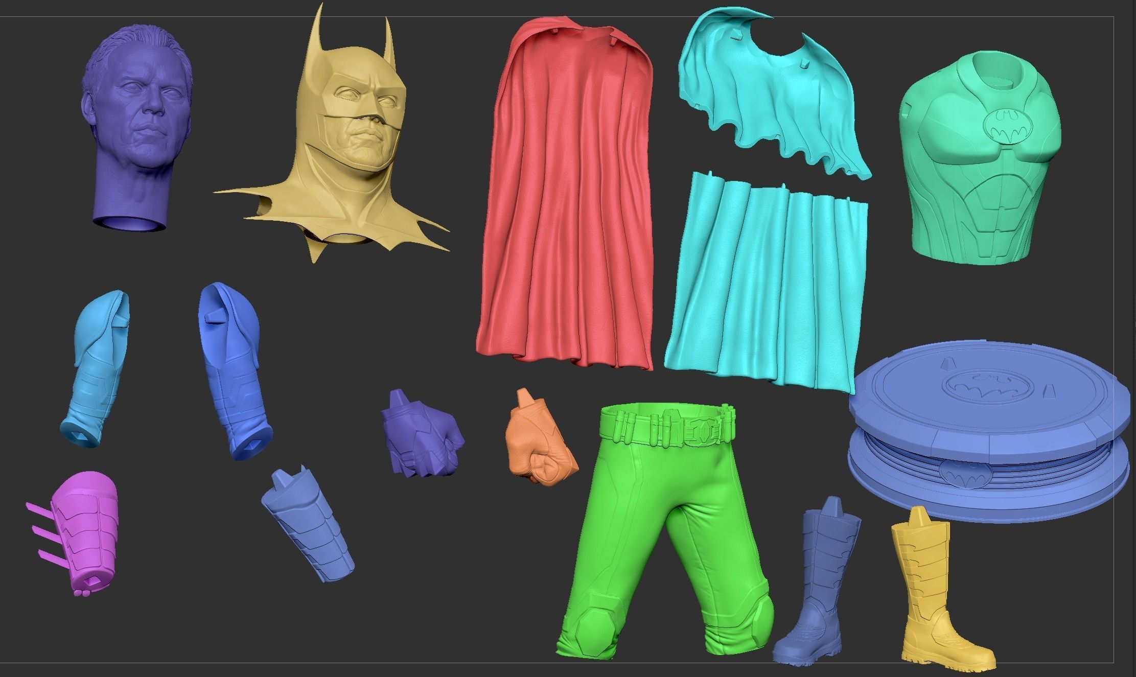 Micheal Keaton- Batman Modern Suit  3D print model_21