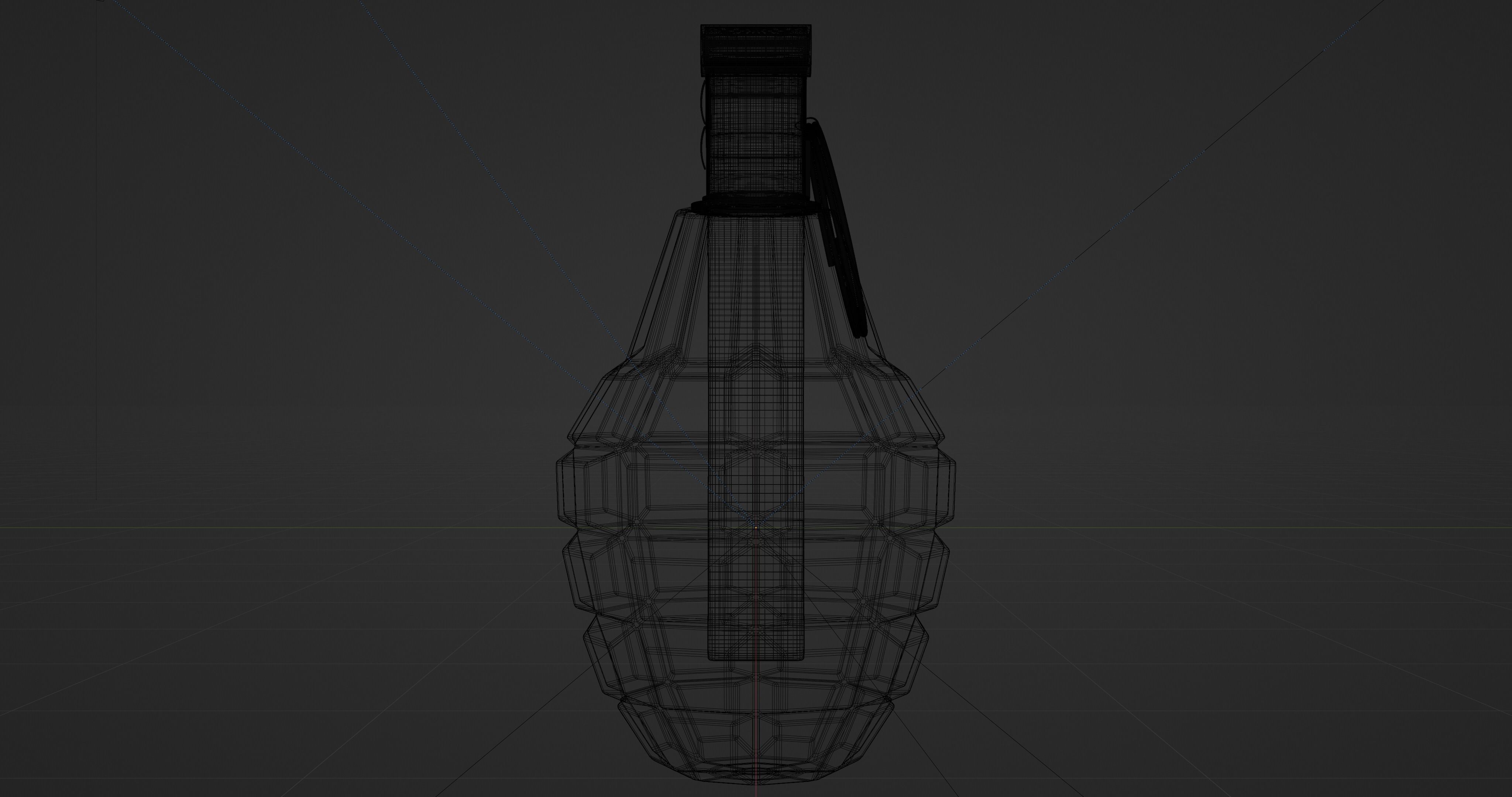 MK 2 Grenade - made in Blender Low-poly 3D model_14