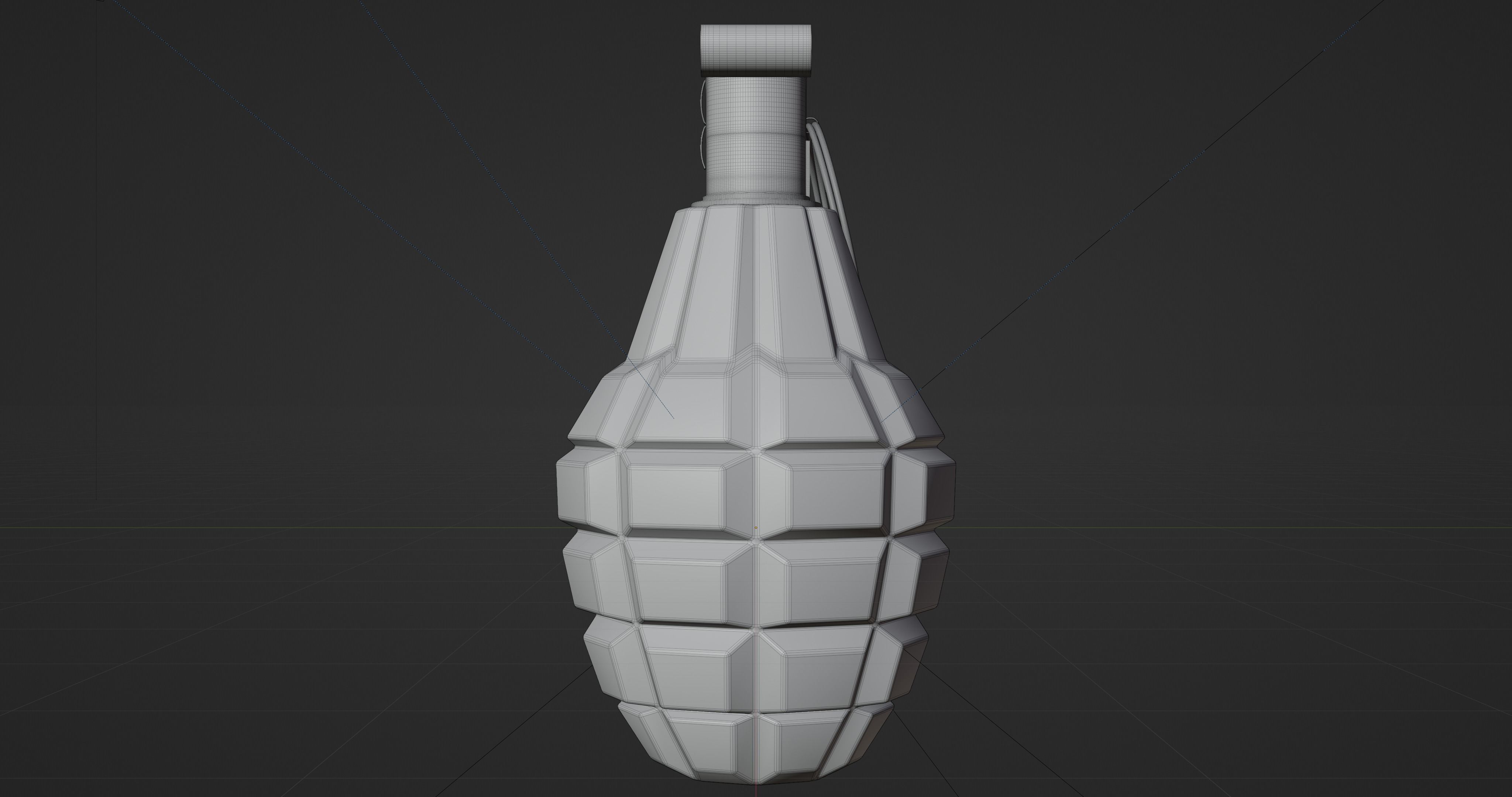 MK 2 Grenade - made in Blender Low-poly 3D model_18