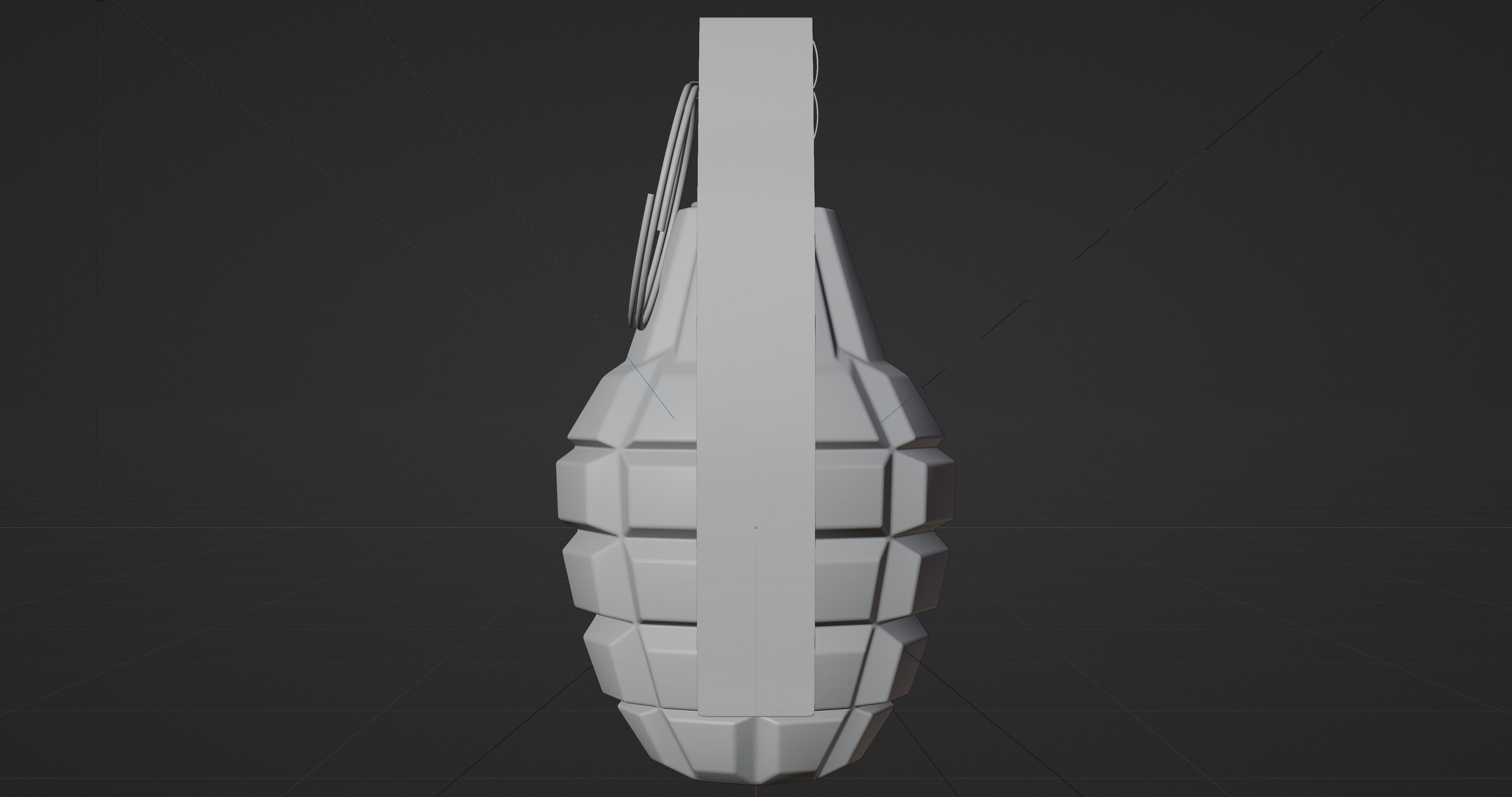 MK 2 Grenade - made in Blender Low-poly 3D model_11