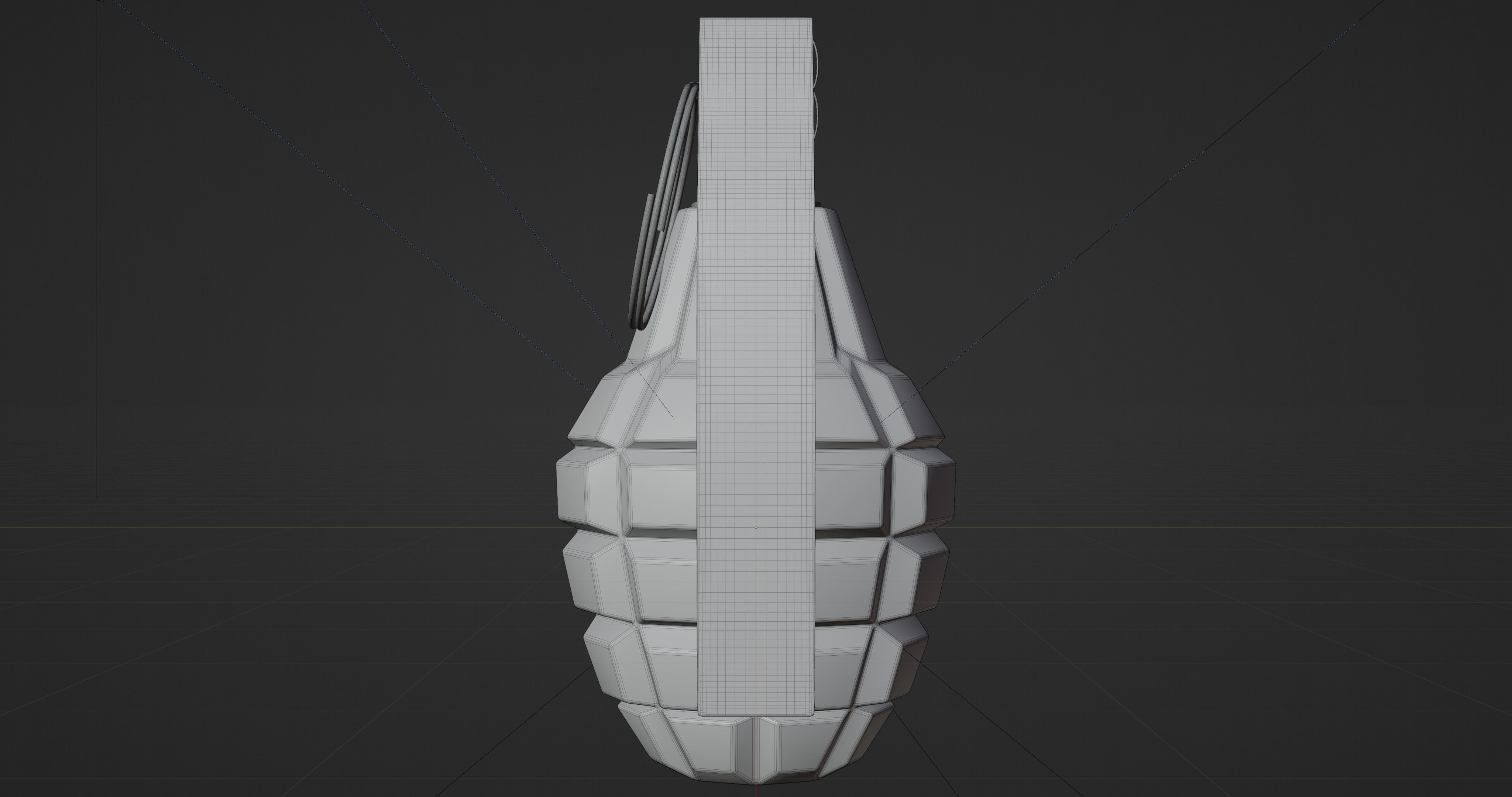 MK 2 Grenade - made in Blender Low-poly 3D model_19