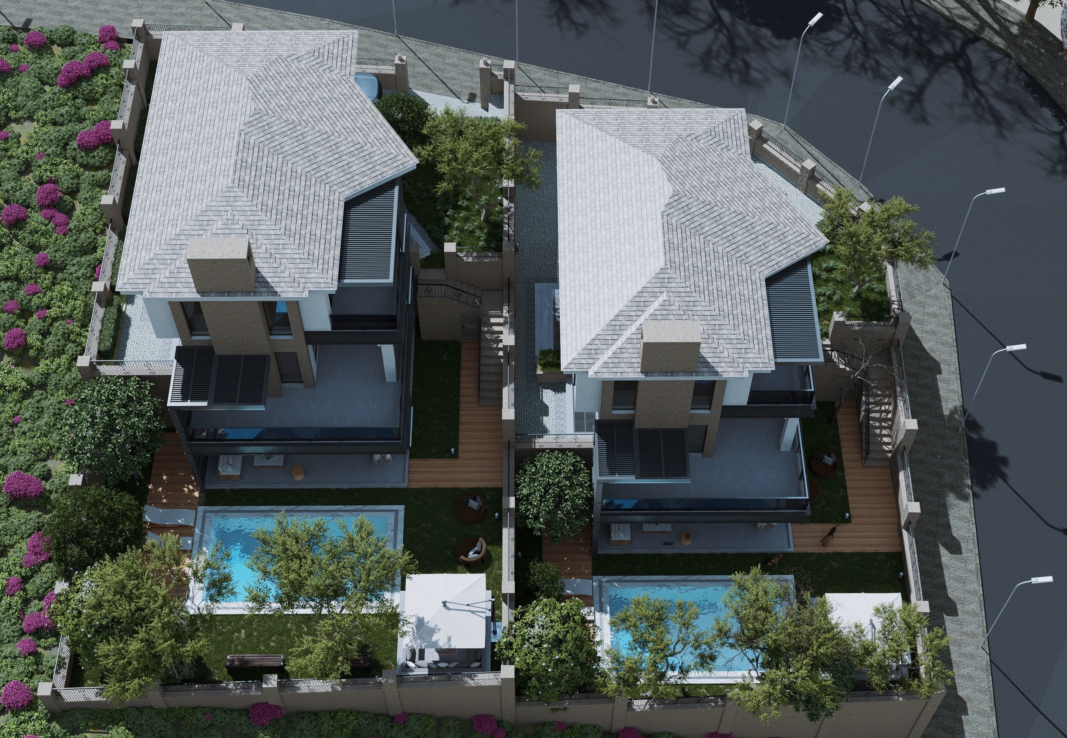 VILLA - 2 BLOCKS 3D model | CGTrader
