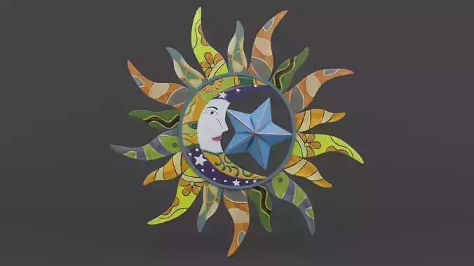 Sun Moon Wall Decoration