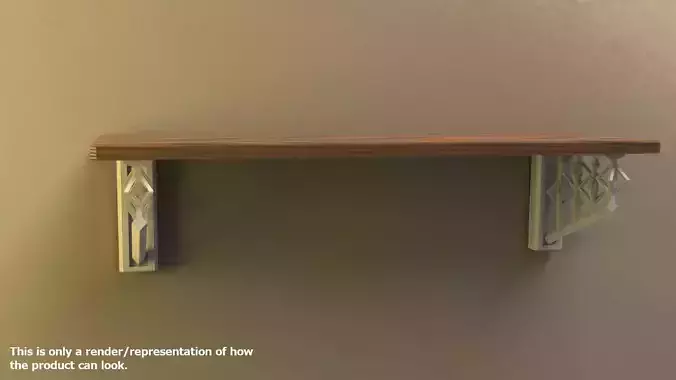 Rhombus inspired shelf bracket or support