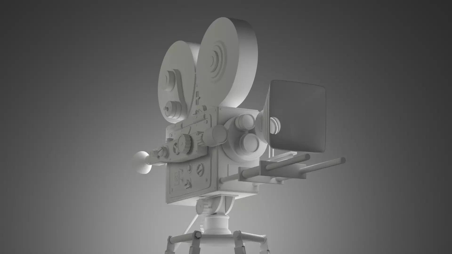 Film camera Low-poly 3D model_0