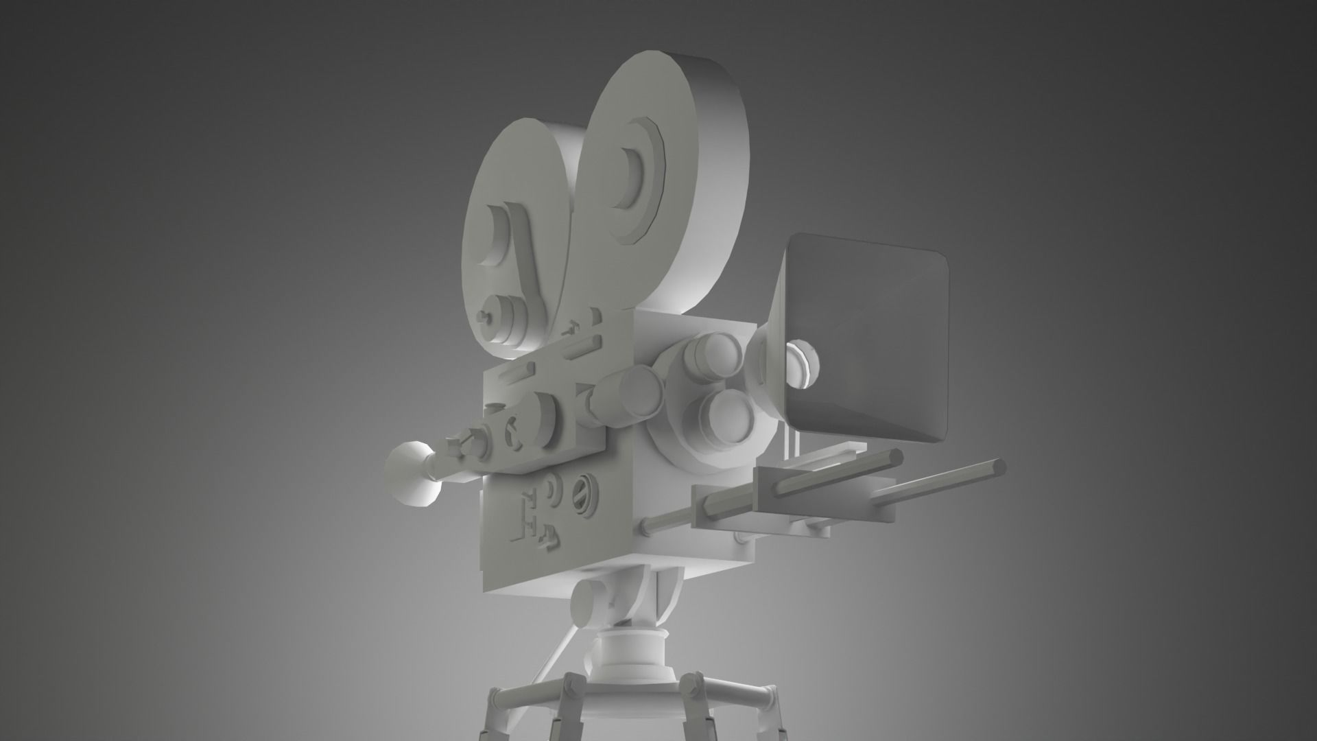 Film camera Low-poly 3D model_1