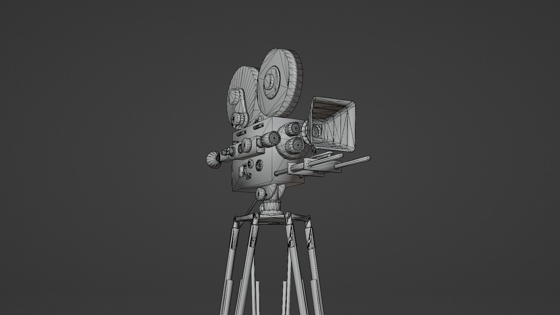 Film camera Low-poly 3D model_3