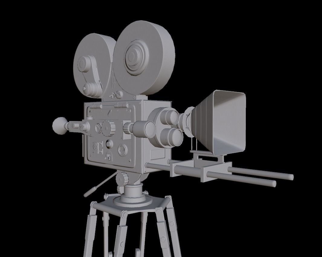 Film camera Low-poly 3D model_5