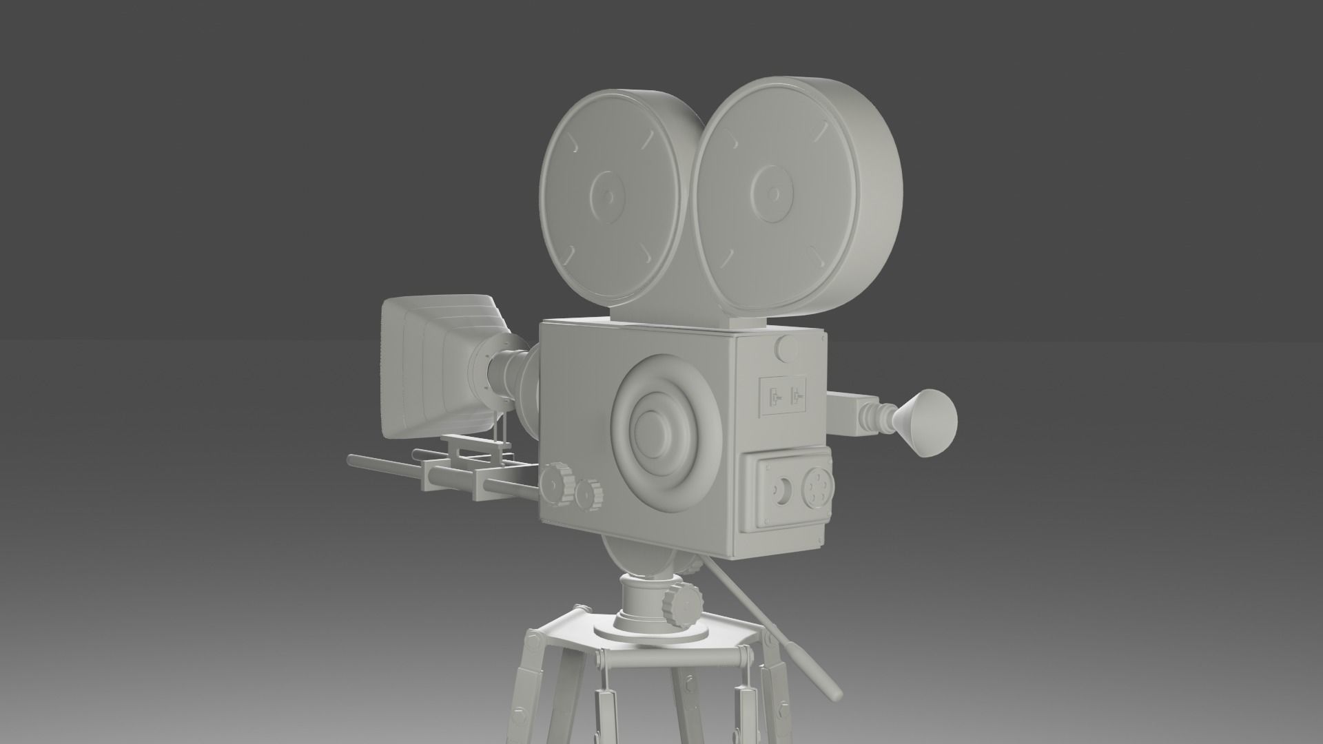 Film camera Low-poly 3D model_6