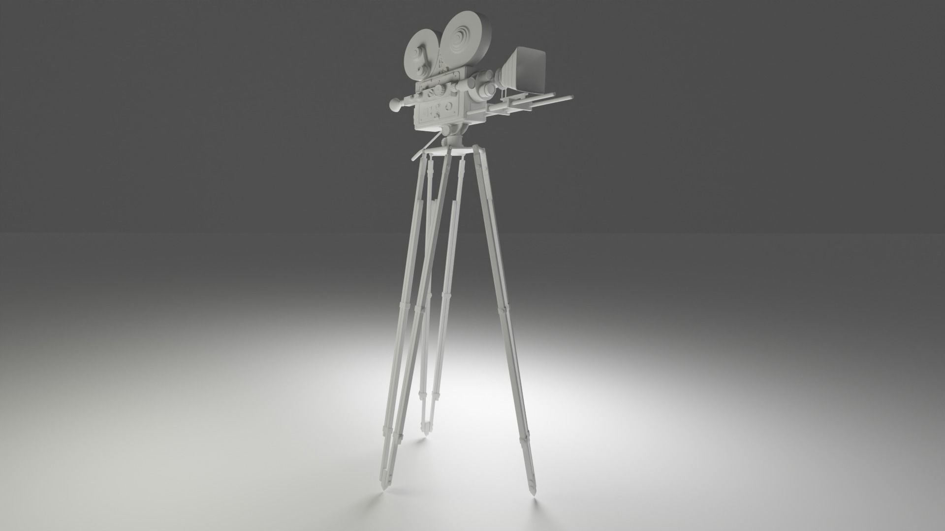 Film camera Low-poly 3D model_2