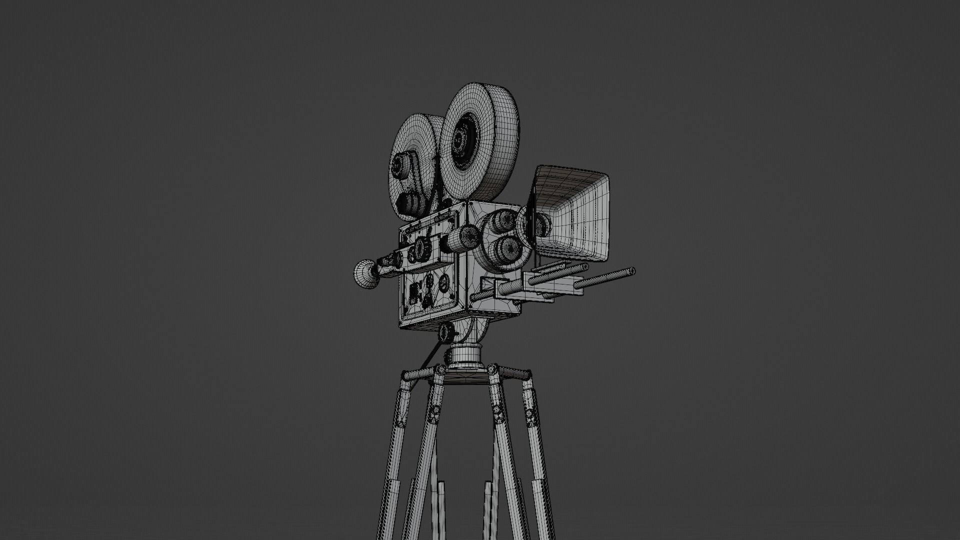 Film camera Low-poly 3D model_4