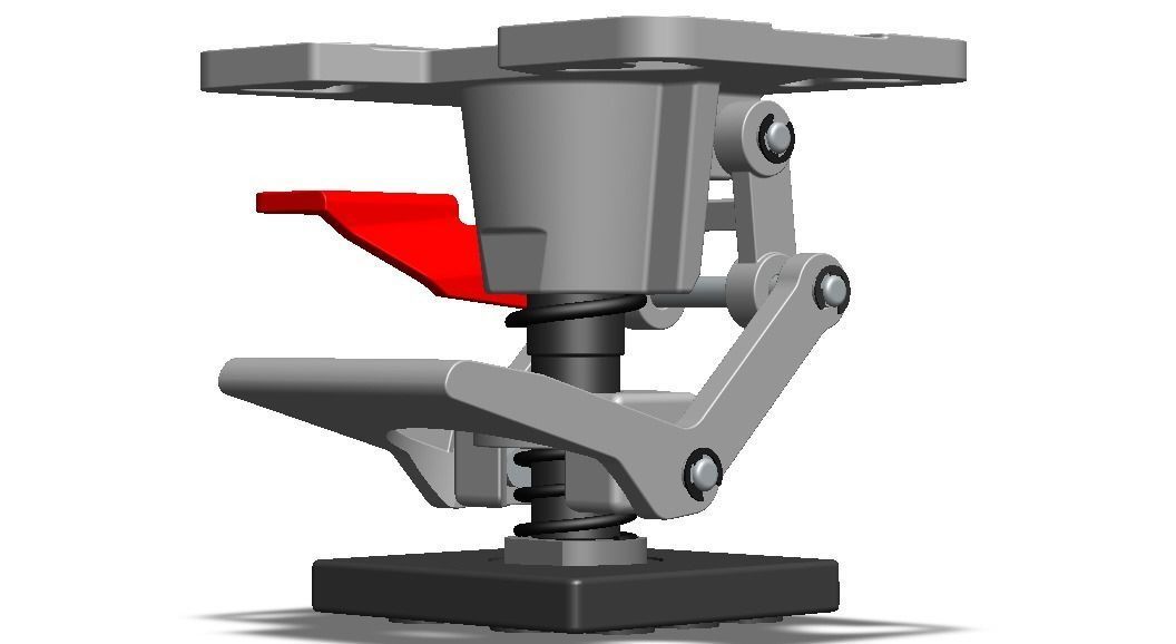Adjustable Height Floor Lock 3D model_9