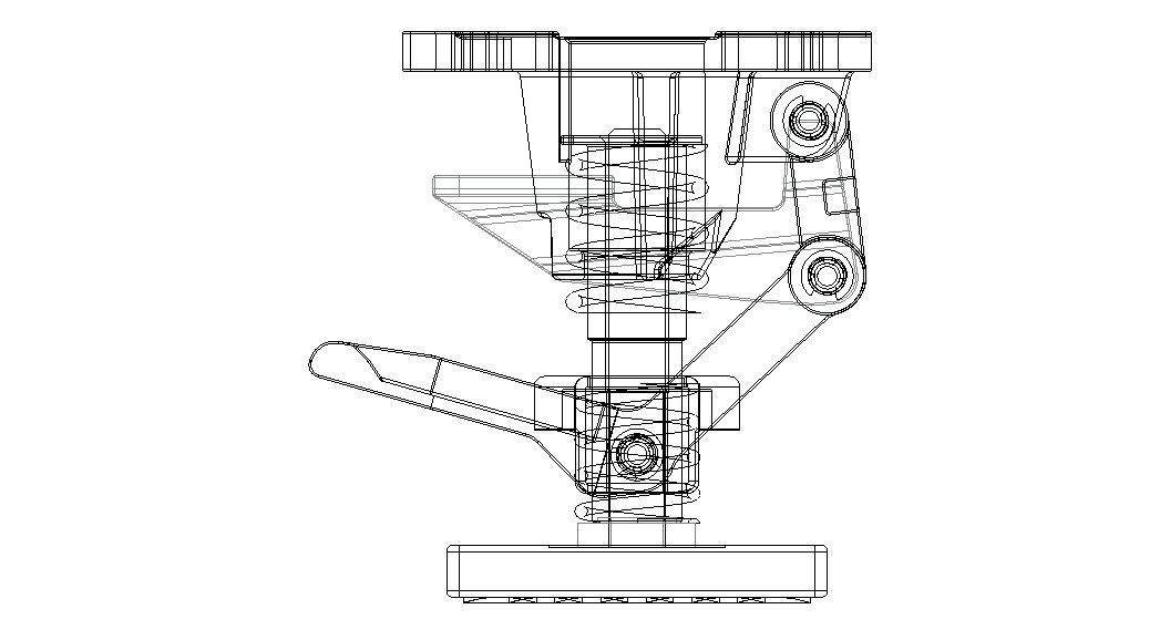 Adjustable Height Floor Lock 3D model_12