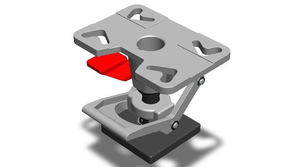 Adjustable Height Floor Lock 3D model_5