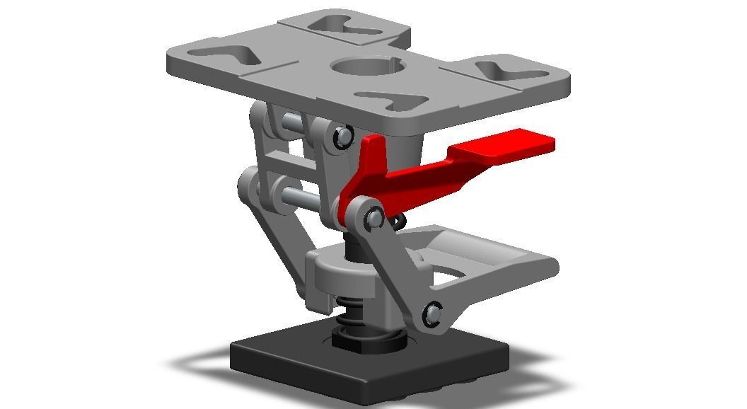 Adjustable Height Floor Lock 3D model_29