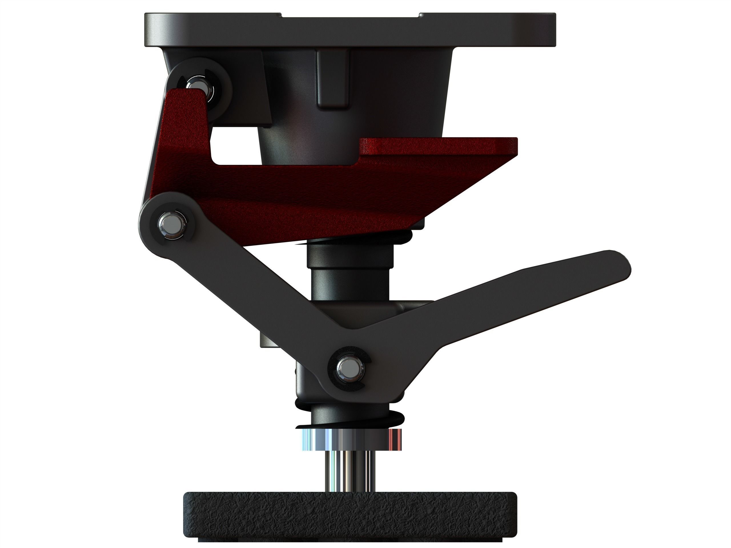 Adjustable Height Floor Lock 3D model_1