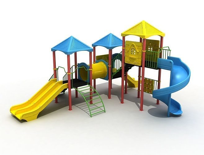  3D Metal Child Playpen 035 3D model