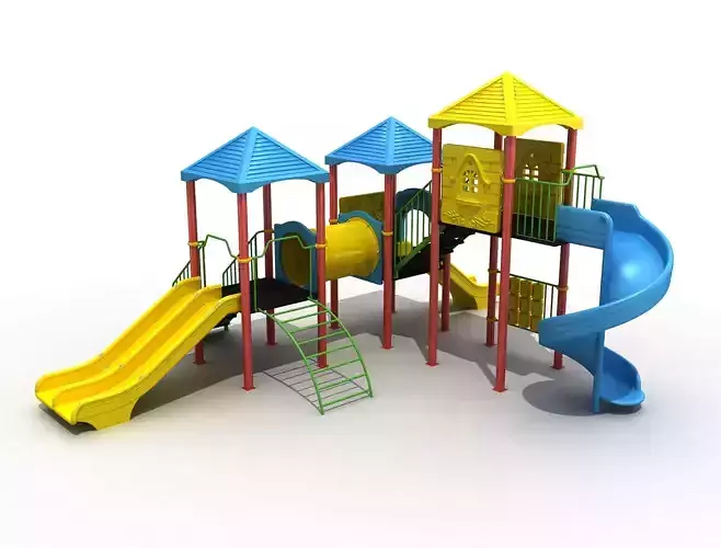  3D Metal Child Playpen 035