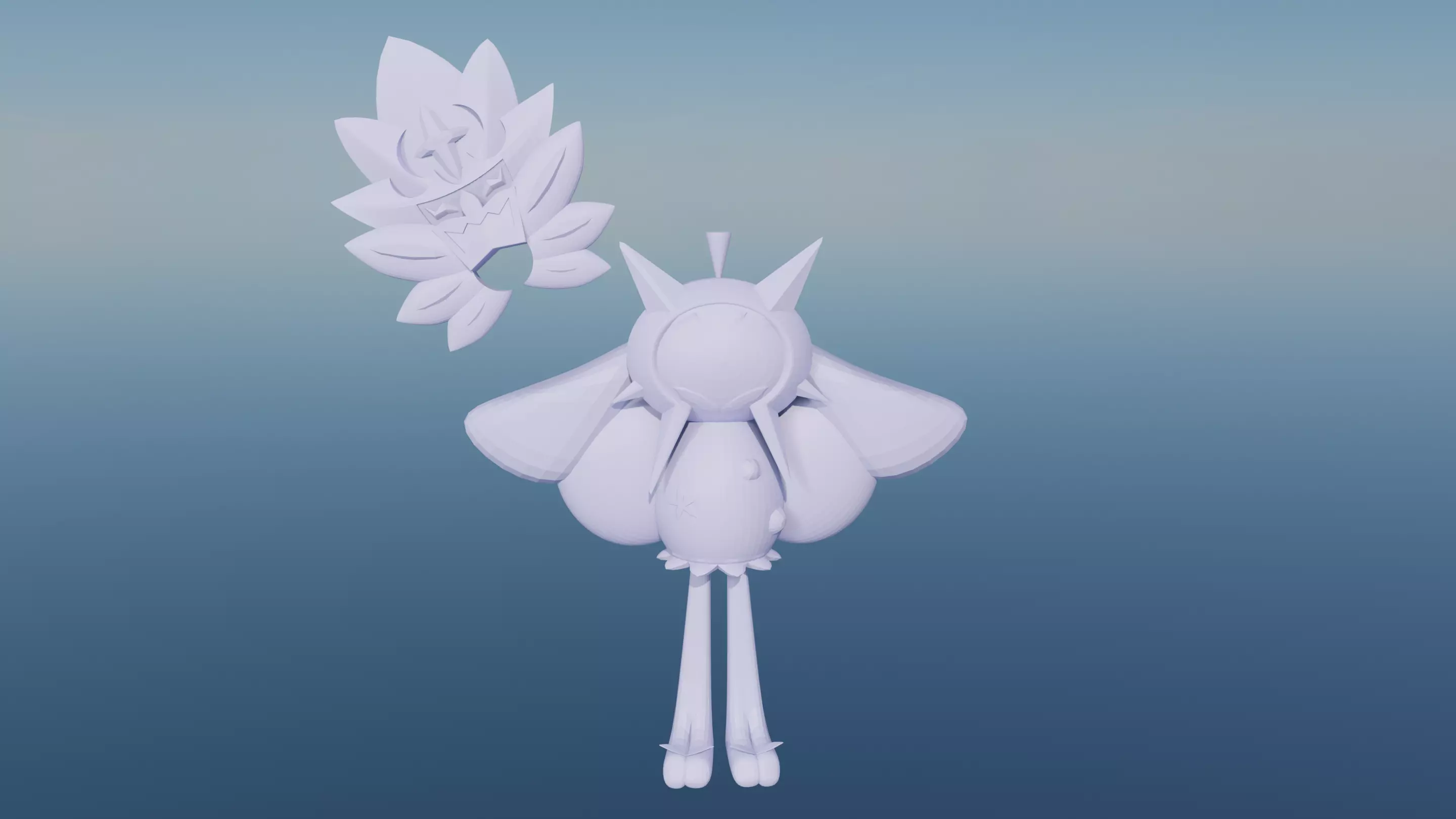 Pokemon Ogerpon Teal Mask and Shiny Version 3D model_3