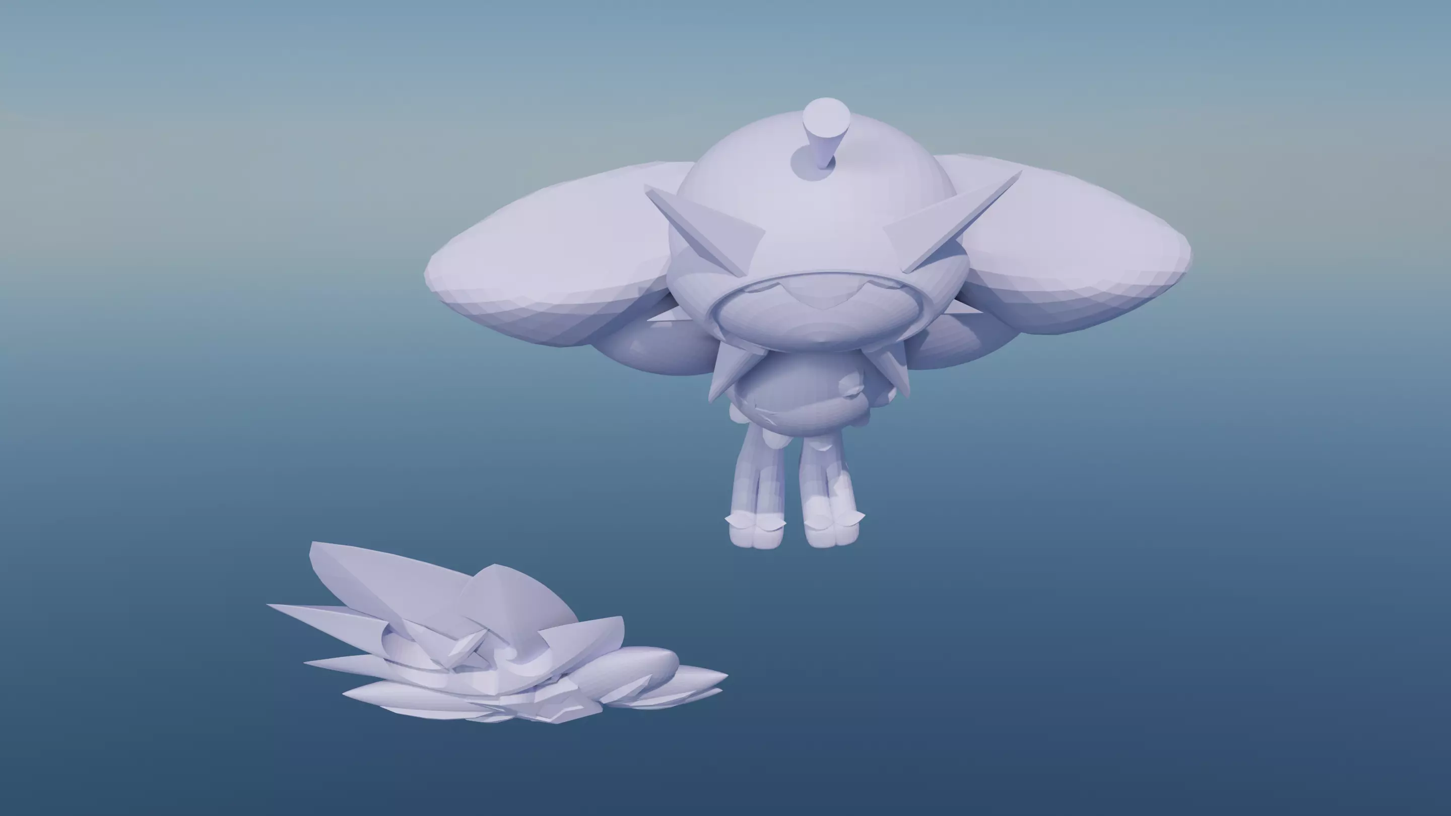 Pokemon Ogerpon Teal Mask and Shiny Version 3D model_15