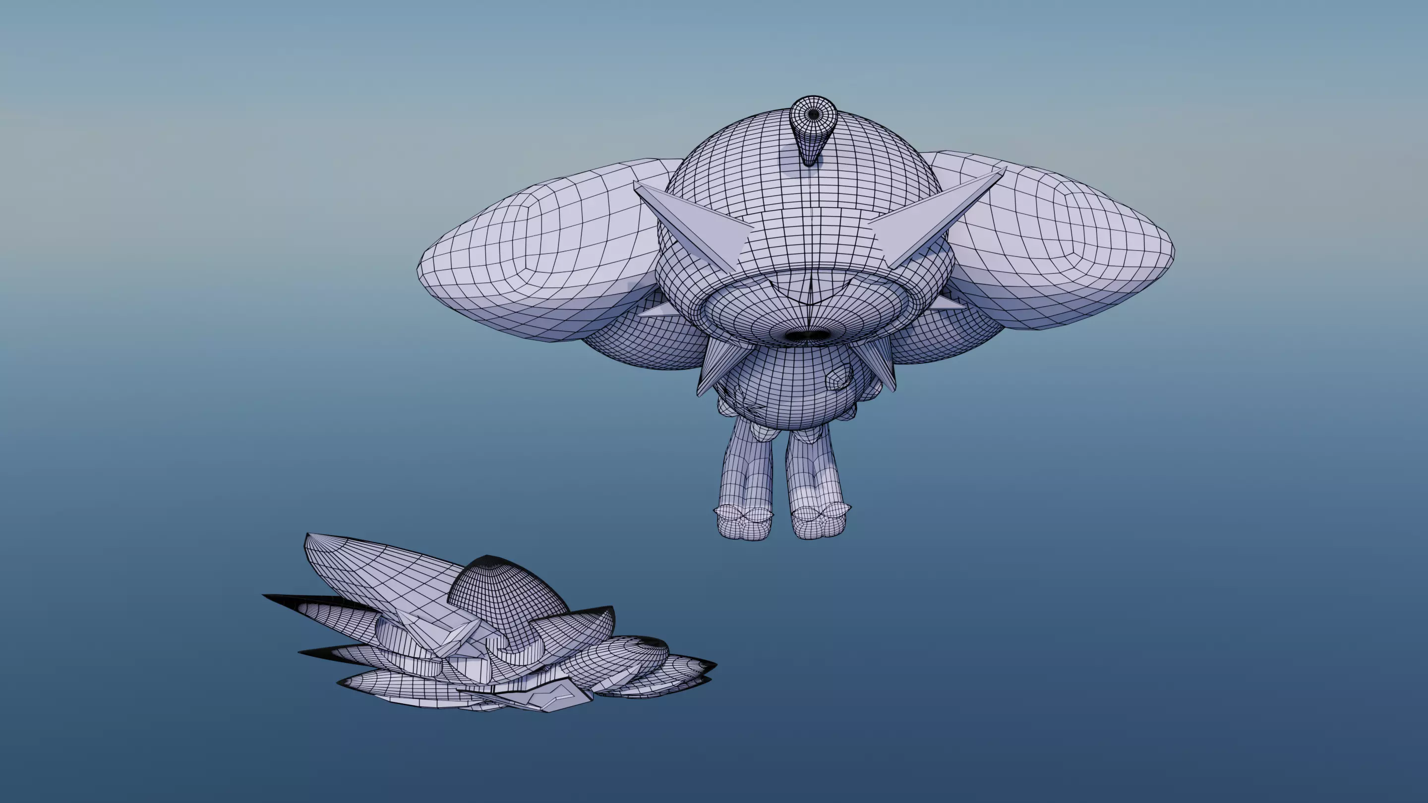 Pokemon Ogerpon Teal Mask and Shiny Version 3D model_16