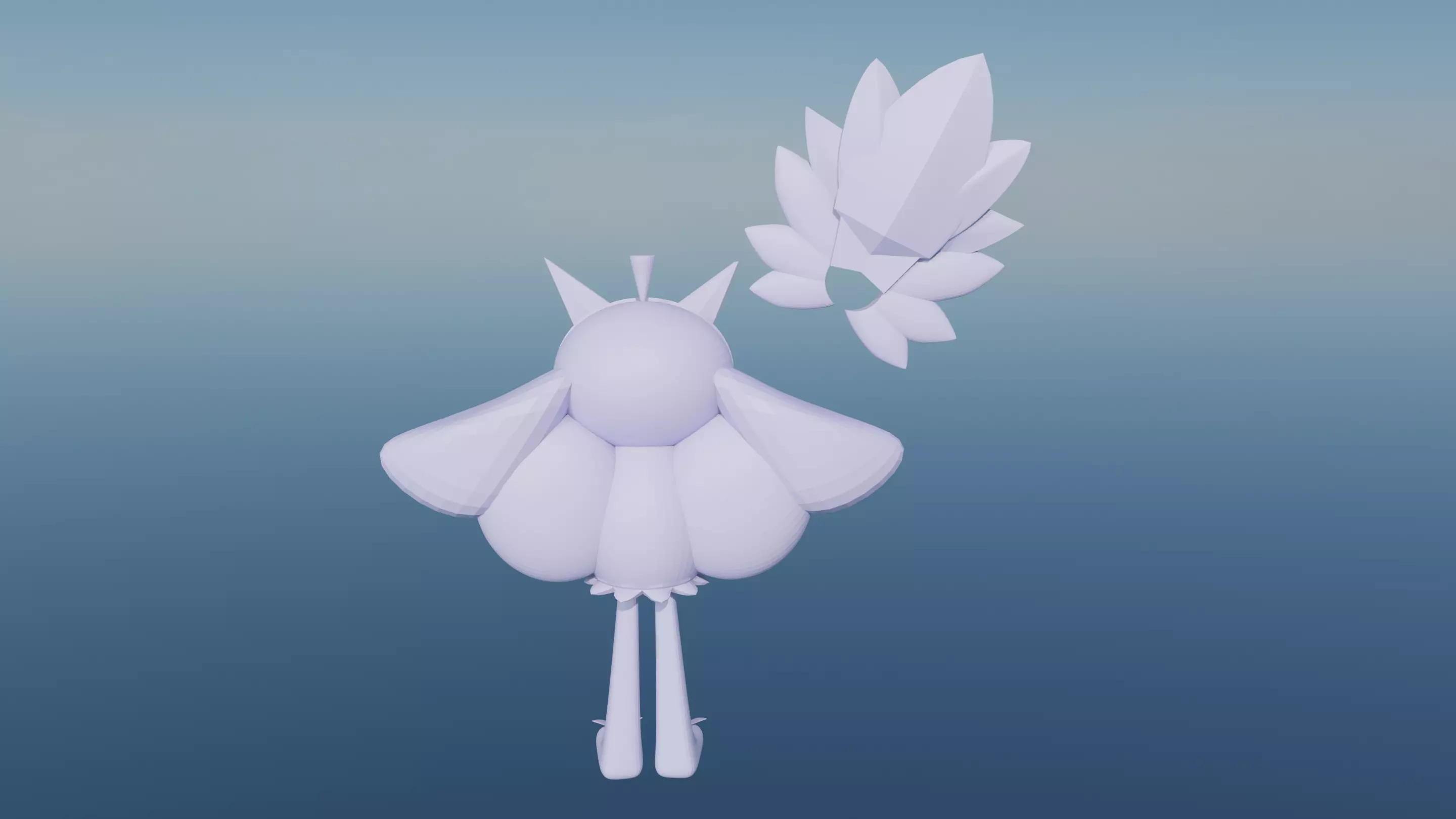 Pokemon Ogerpon Teal Mask and Shiny Version 3D model_7