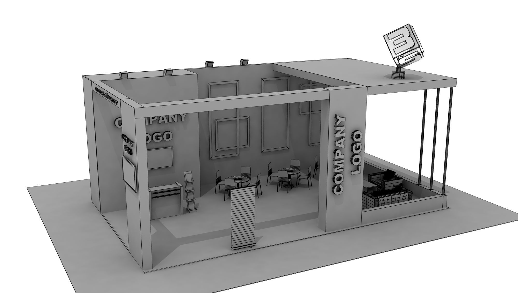  3D Special Expo Stand 025 3D model_6