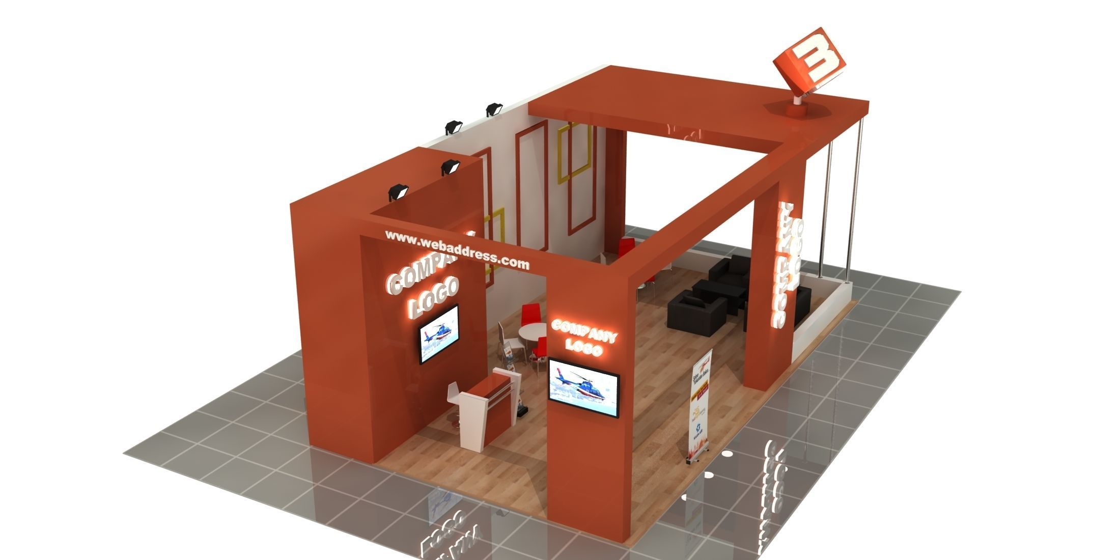  3D Special Expo Stand 025 3D model_3