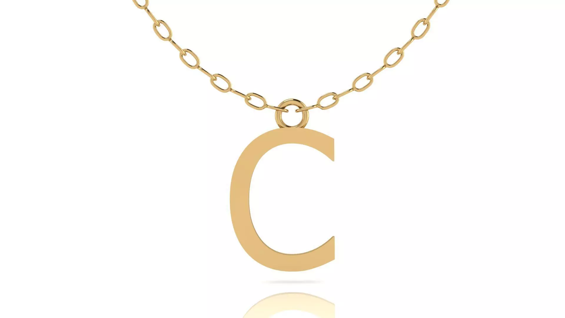 Alphabet Tahoma Letters Pendant C 3D print model_0