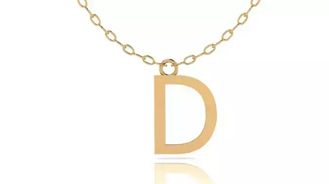 Alphabet Tahoma Letters Pendant  D 3D print model