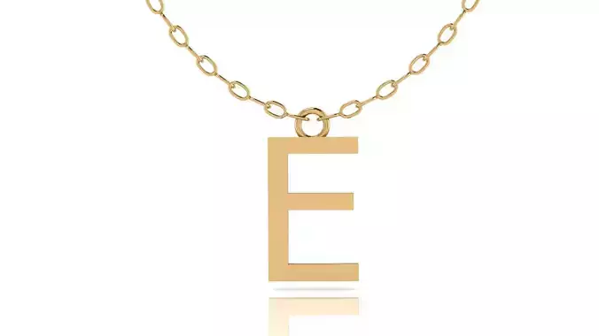 Alphabet Tahoma Letters Pendant E