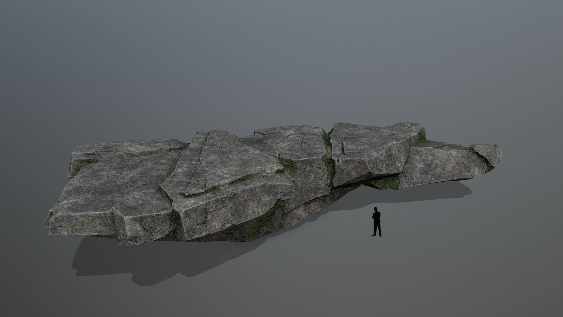 cliff rocks  Low-poly 3D model_5