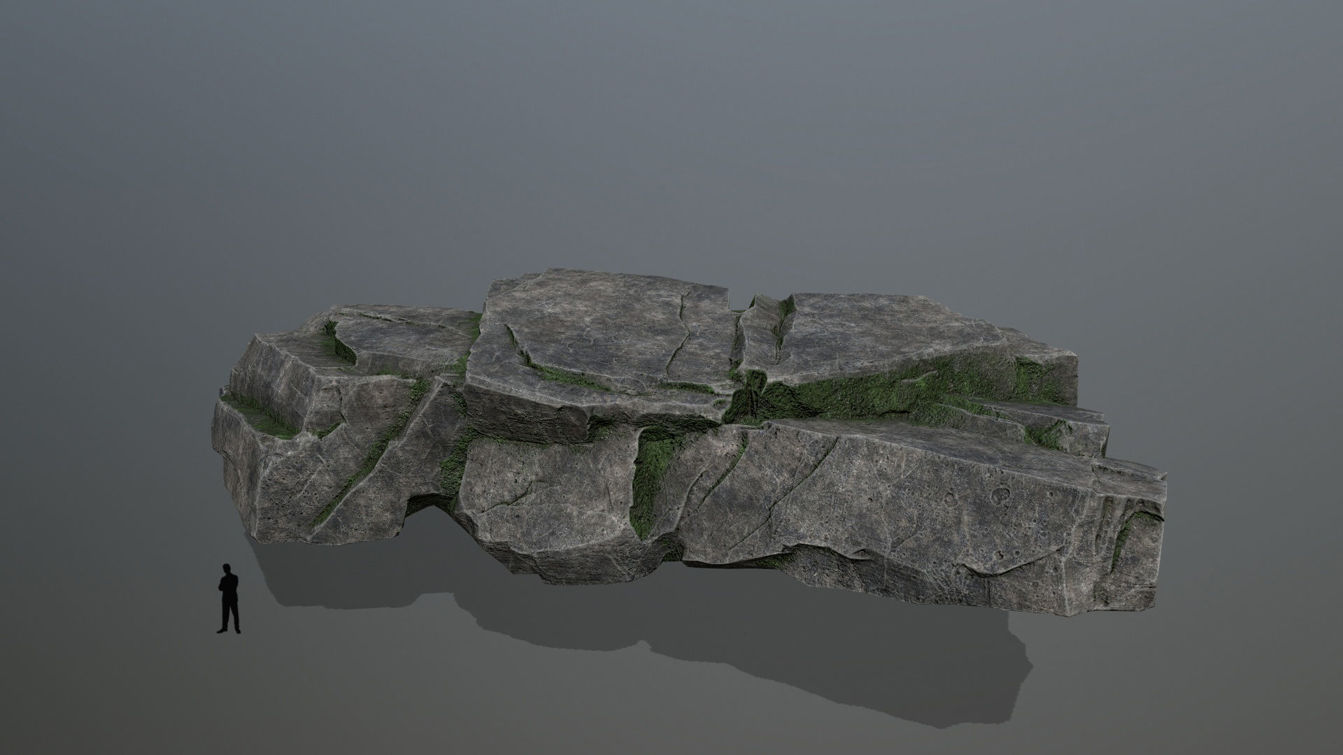 cliff rocks  Low-poly 3D model_3
