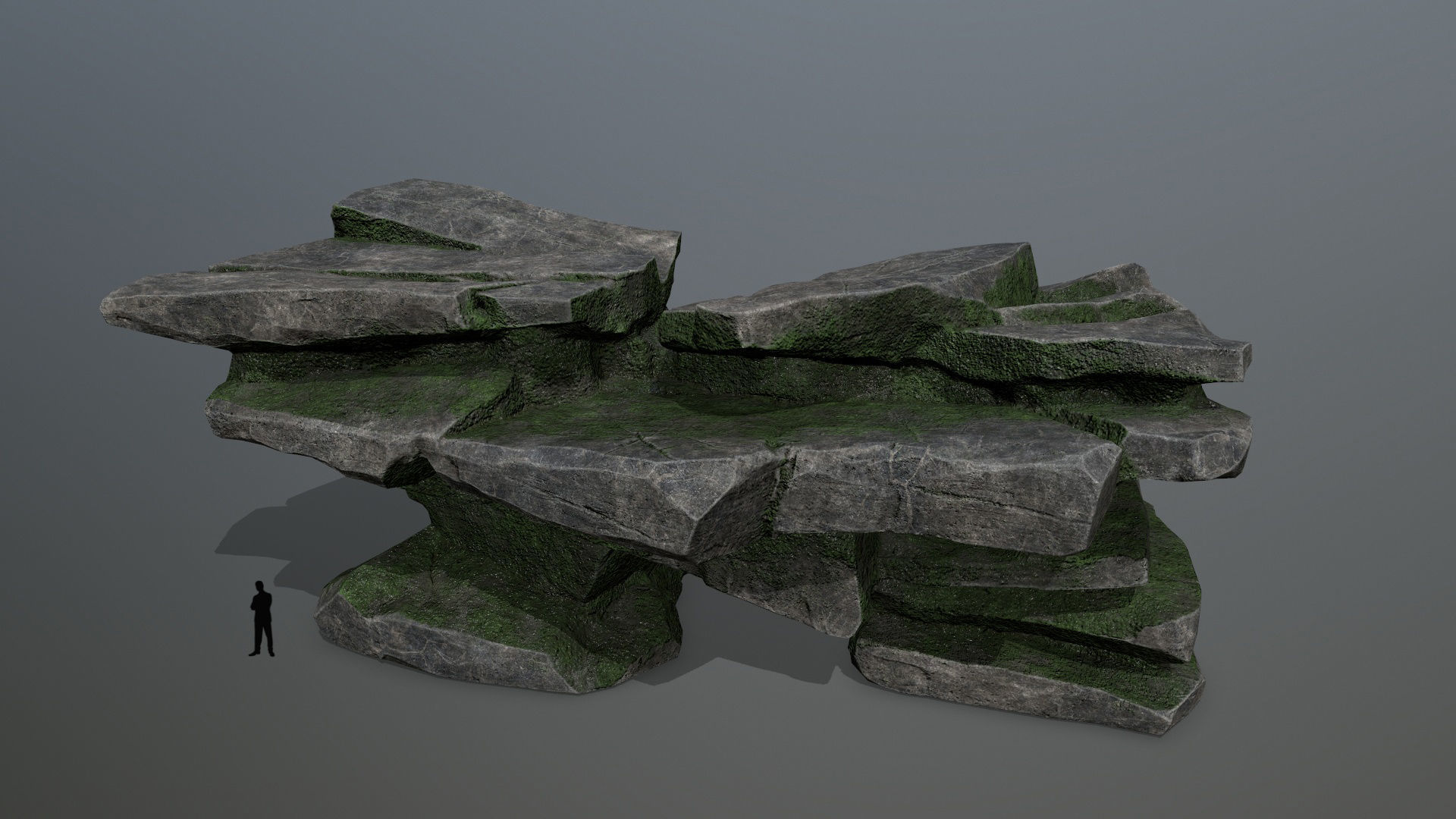 cliff rocks  Low-poly 3D model_7