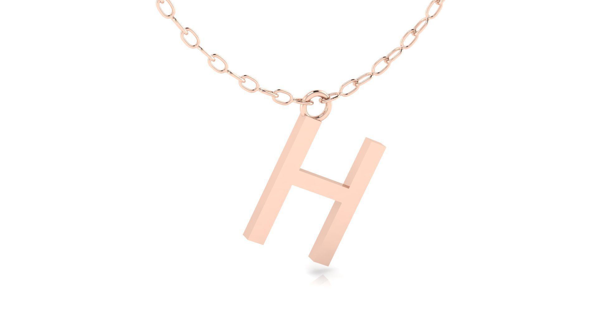Alphabet Tahoma Letters Pendant  H 3D print model_6