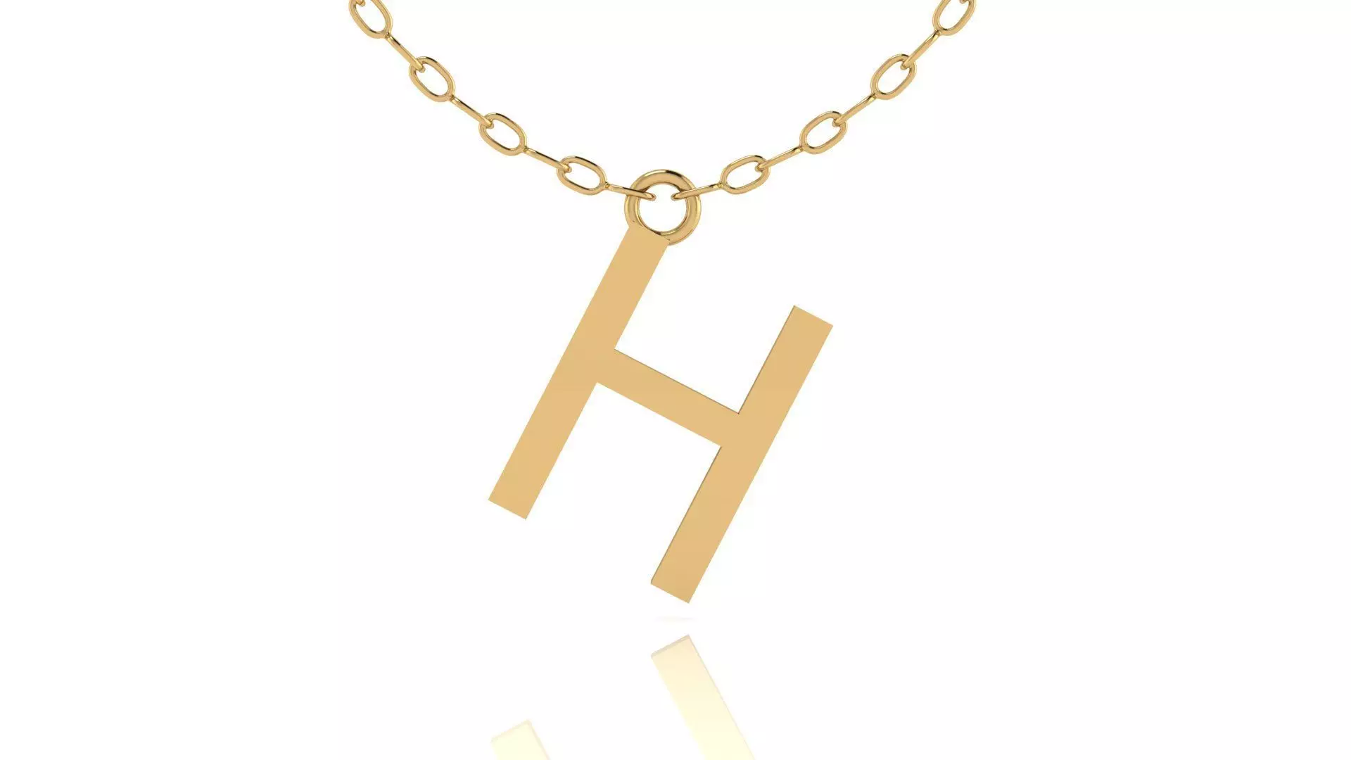 Alphabet Tahoma Letters Pendant  H 3D print model_0