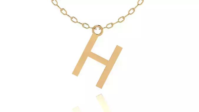 Alphabet Tahoma Letters Pendant  H 3D print model