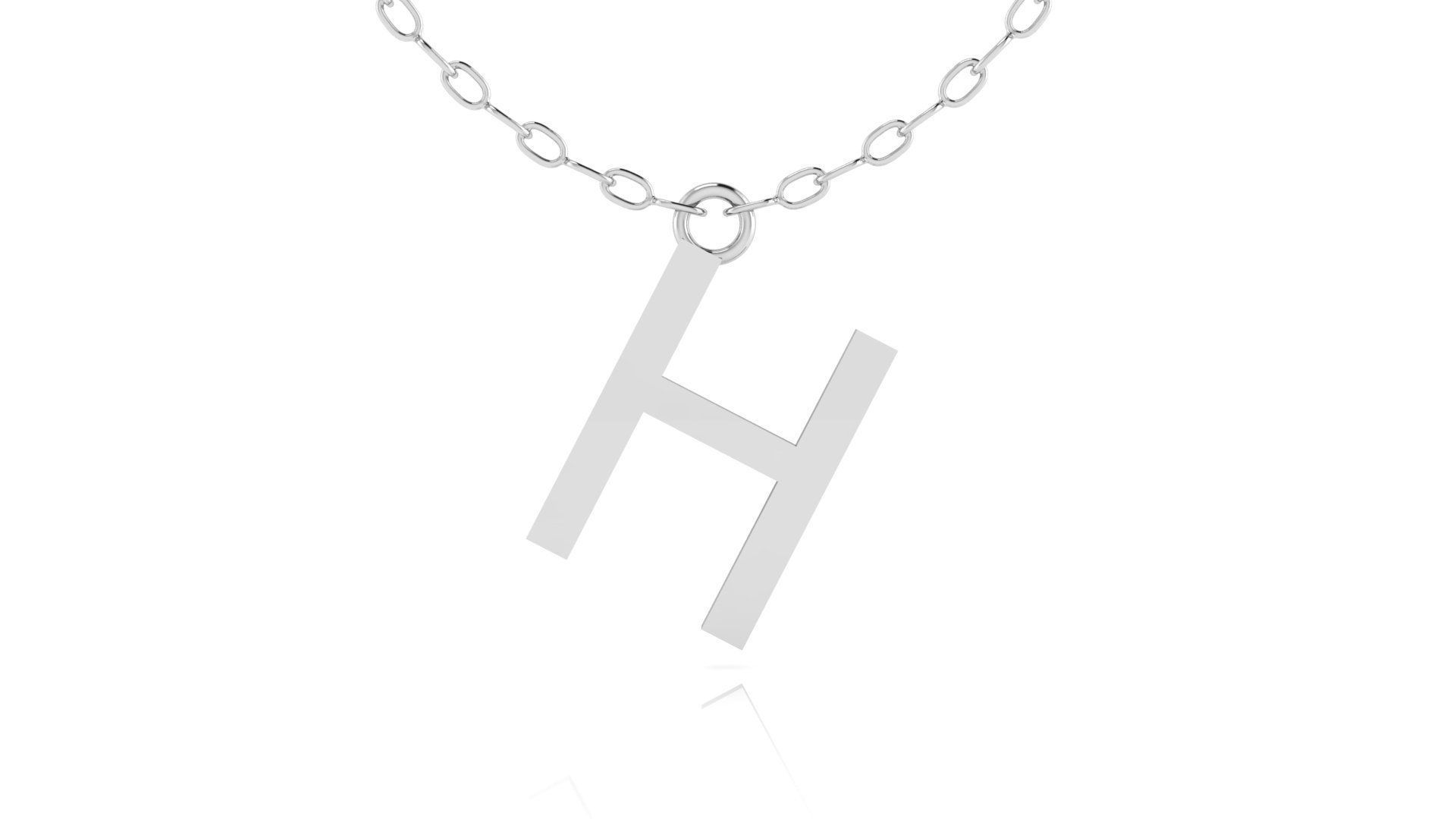 Alphabet Tahoma Letters Pendant  H 3D print model_12