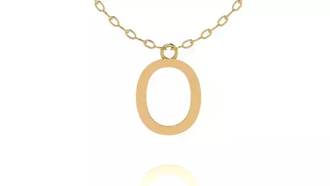 Alphabet Tahoma Letters Pendant  O 3D print model