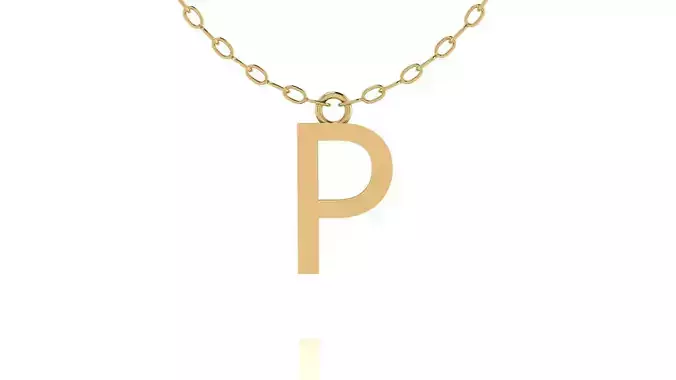 Alphabet Tahoma Letters Pendant  P 3D print model