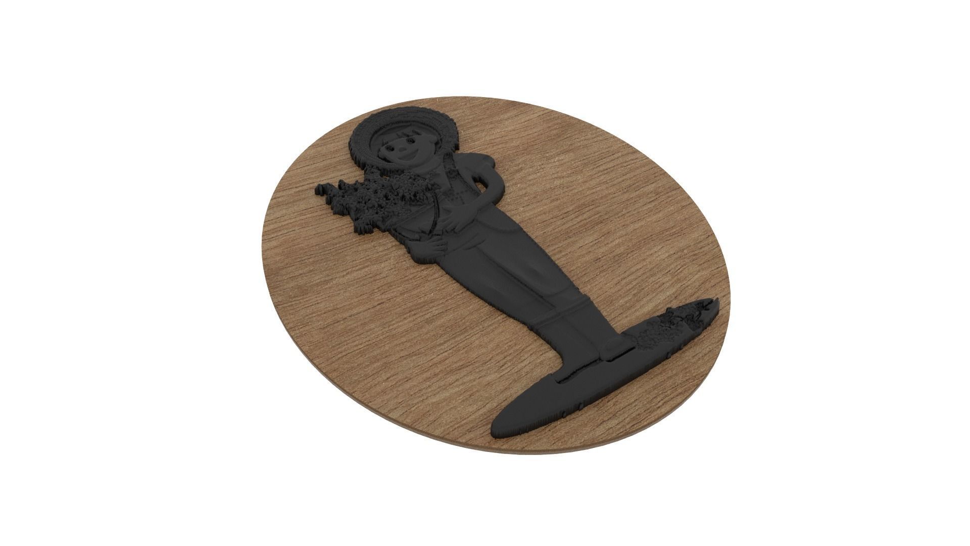 Farmer Medallion 3D print model_1