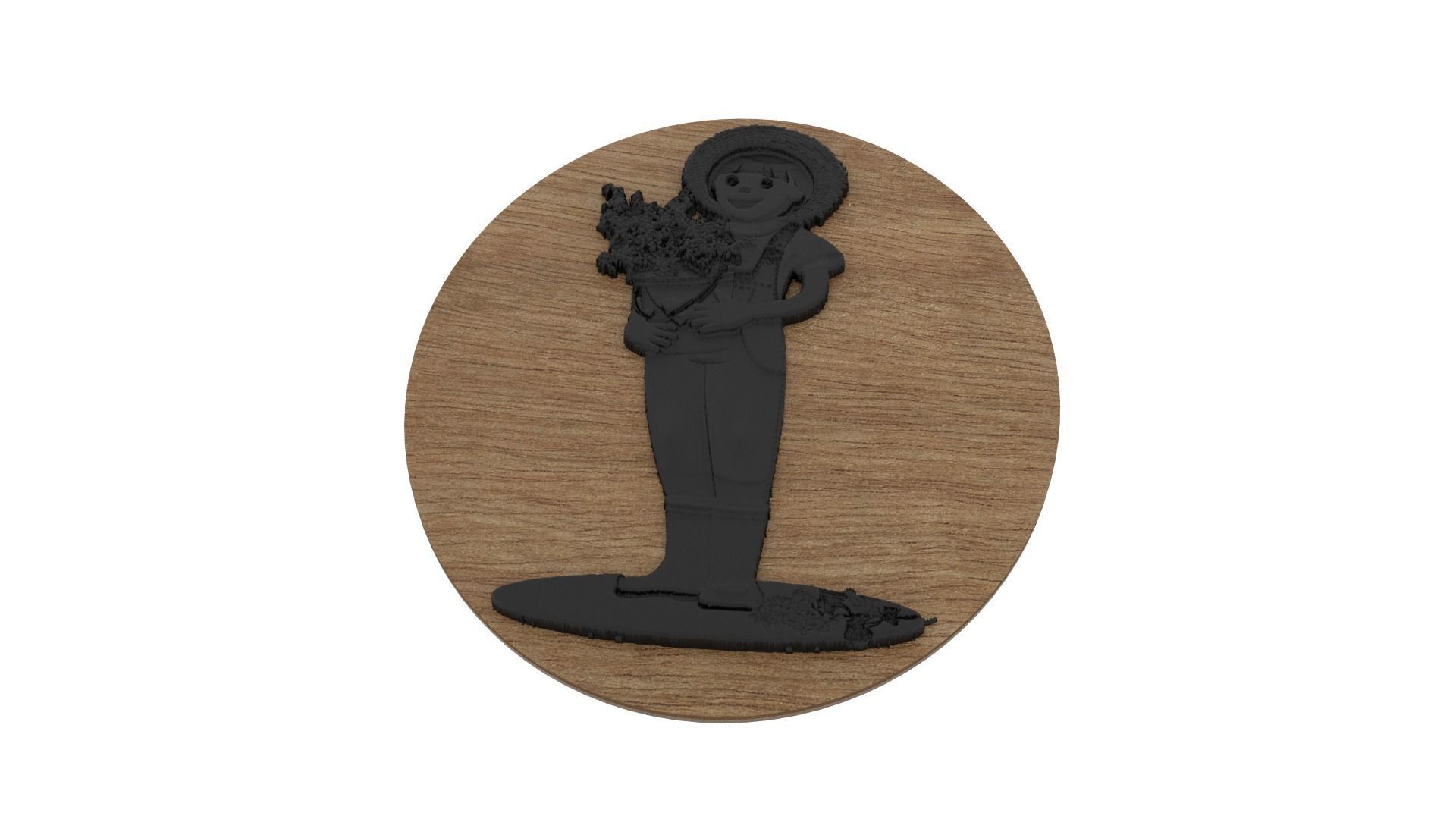 Farmer Medallion 3D print model_3